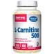 Л карнітин, L-Carnitine, Jarrow Formulas, 500 мг, 100 капсул, фото – 1