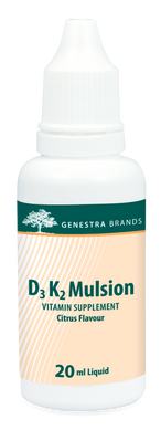 Вітамін Д3 і К2, D3-K2 Mulsion, Genestra Brands, цитрусовий смак, 20 мл - фото