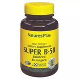 Супер В-Комплекс, В-50, Nature's Plus, 60 вегетаріанських капсул, фото