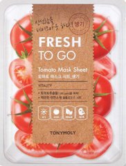 Освіжаюча тканинна маска з томатами, Fresh To Go Mask Sheet Tomato, Tony Moly, 22 г - фото