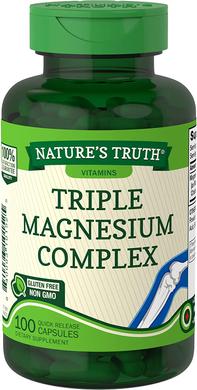 Комплекс тройного магния, Triple Magnesium Complex, Nature's Truth, 100 капсул - фото