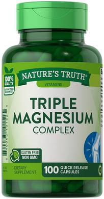 Комплекс тройного магния, Triple Magnesium Complex, Nature's Truth, 100 капсул - фото