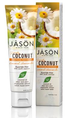 Зубная паста Заживляющая с маслом кокоса Simply Coconut, Jason Natural, 119 г - фото