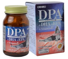 DPA + DHA + EPA, Orihiro, 120 капсул - фото