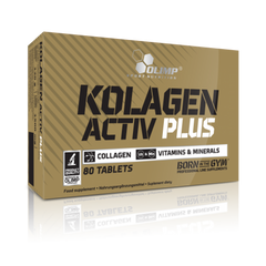 Препарат для связок и суставов, Kolagen Activ Plus gold, Olimp, 80 таблеток - фото