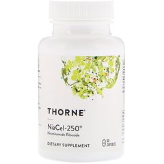 Никотинамид рибозид, Nicotinamide Riboside, Thorne Research, 250 мг, 60 капсул - фото