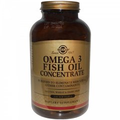 Рыбий жир в капсулах, Omega-3 Fish Oil, Solgar, концентрат, 240 капсул - фото