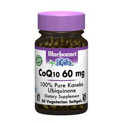 Коэнзим Q10 60 мг, Bluebonnet Nutrition, 30 желатиновых капсул - фото