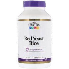 Красный дрожжевой рис, Red Yeast Rice, 21st Century, 300 капсул - фото