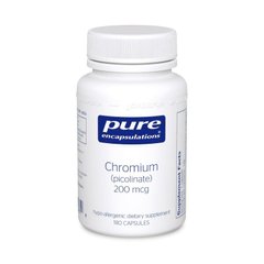 Хром (пиколинат), Chromium (picolinate), Pure Encapsulations, 200 мкг, 60 капсул - фото