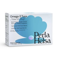Жирные кислоты Омега-3 из мяса тунца с высоким содержанием DHA, Perla Helsa, 500 мг, 120 капсул - фото