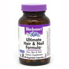 Окончательная формула для волос и ногтей, Ultimate Hair & Nail Formula, Bluebonnet Nutrition, 90 гелевых капсул - фото