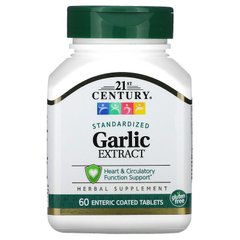 Чеснок, Garlic, 21st Century, экстракт, 60 таблеток - фото