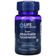 Витамин Е Супер абсорбируемые Токотриенолы, Super Absorbable Tocotrienols, Life Extension, 60 капсул - фото