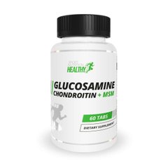 Глюкозамін Хондроїтин, МСМ, Healthy Glucosamine Chondroitin MSM, MST Nutrition, 60 таблеток - фото