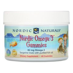 Рыбий жир для детей (мандарин), Omega-3 Gummies, Nordic Naturals, 60 желе - фото