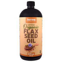 Лляна олія, Flax Seed Oil, Jarrow Formulas, органік, 946 мл - фото