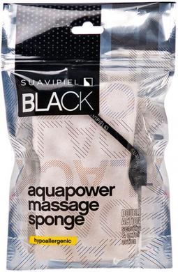 Мочалка масажна, Black Men Aquapower Massage Sponge, Suavipiel - фото