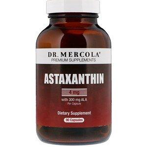 Астаксантин, Astaxanthin, Dr. Mercola, 4 мг, 90 капсул - фото