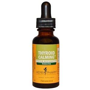 Поддержка щитовидной железы, Thyroid Calming, Herb Pharm, смесь экстрактов, 30 мл - фото