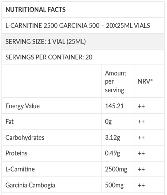 Л-карнітин з гарцинією, L-Сarnitine + Garcinia, Quamtrax, 20 флаконів - фото