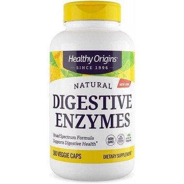 Пищеварительные ферменты, Digestive Enzymes, Healthy Origins, 90 капсул - фото