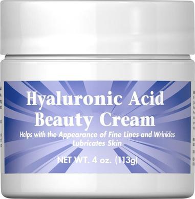 Крем з гіалуронової кислотою, Nature Smart HyaLuronic Acid Beauty Cream, Puritan's Pride, 113 г - фото