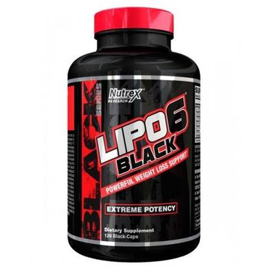 Жіросжігателя, Lipo-6 Black PowerFULL Extreme Potency, Nutrex Research, 120 капсул - фото