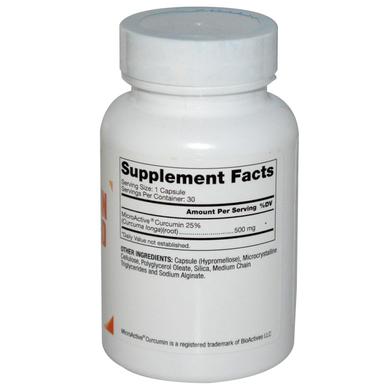 Куркумін, Curcumin Advanced, Dr. Mercola, 500 мг, 30 капсул - фото