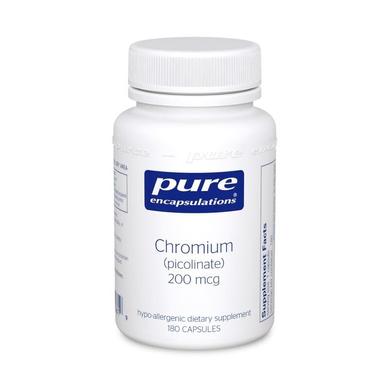 Хром (пиколинат), Chromium (picolinate), Pure Encapsulations, 200 мкг, 60 капсул - фото