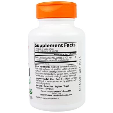 DHA (докозагексаєнова кислота) для вагітних, Doctor's Best, 200 мг, 120 желатинових капсул - фото