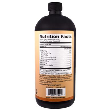 Льняное масло, Flax Seed Oil, Jarrow Formulas, органик, 946 мл - фото