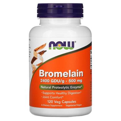 Бромелайн, Bromelain, Now Foods, 500 мг, 120 капсул - фото