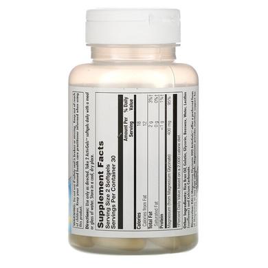 Магний глицинат, Magnesium Glycinate, Kal, без сои, 400 мг, 60 капсул - фото