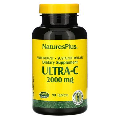 Вітамін С, Ultra-C, Nature's Plus, 2000 мг, 90 таблеток - фото