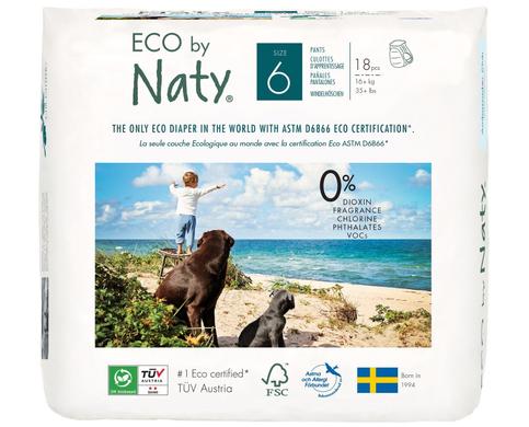Органічні дитячі трусики-підгузки, розмір 6, 16+ кг, Eco by Naty, 18 шт - фото