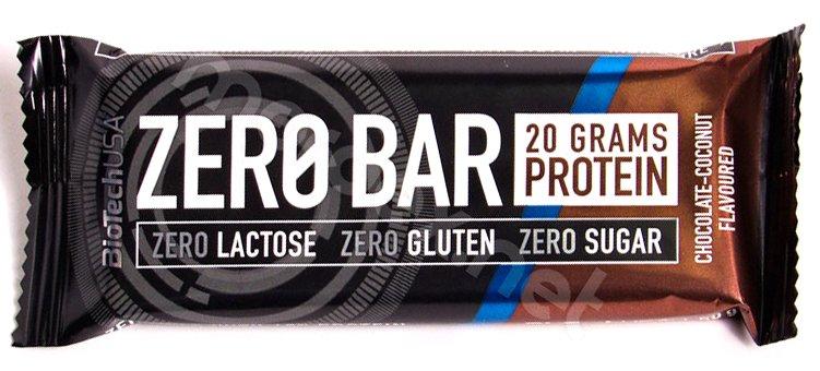 Батончик ZERO Bar, Chocolate-Coconut, BioTech USA, 50 г - фото
