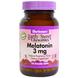 Мелатонін, смак малини, Melatonin, Bluebonnet Nutrition, 3 мг, 120 жувальних таблеток, фото – 1