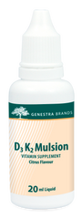 Витамин Д3 и К2, D3-K2 Mulsion, Genestra Brands, цитрусовый вкус, 20 мл - фото