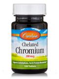 Хром хелат, Chelated Chromium, Carlson Labs, 200 мкг, 100 таблеток, фото