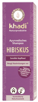 Аюрведичний шампунь "Гібіскус", для чутливої шкіри голови, Khadi, 210 мл - фото