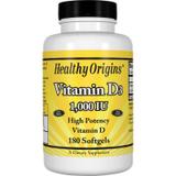 Витамин Д3, Vitamin D3, Healthy Origins, 1000 МЕ, 180 капсул, фото