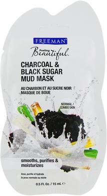 Маска грязевая для лица "Уголь, Черный сахар", Feeling Beautiful Charcoal & Black Sugar Mud Mask, Freeman, 15 мл - фото