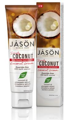 Отбеливающая зубная паста с маслом кокоса Simply Coconut, Jason Natural, 119 г - фото