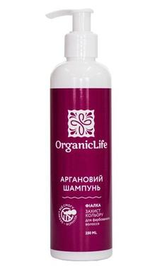Аргановый шампунь для волосся Фіалка, Organic Life, 250 мл - фото