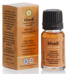 Аюрведична олія для обличчя і тіла "Антивікова", Khadi, 10 мл - фото