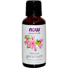 Эфирное масло герани (Geranium), Now Foods, Essential Oils, 30 мл - фото