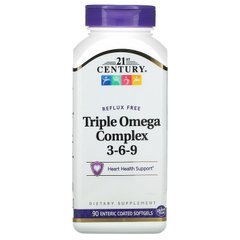 Омега 3 6 9, Triple Omega Complex 3-6-9, 21st Century, 90 капсул - фото
