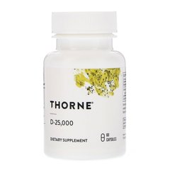 Витамин D-25 000, Vitamin D, Thorne Research, 60 капсул - фото