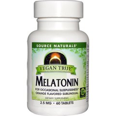 Мелатонін, Melatonin, Source Naturals, 2,5 мг, 60 таблеток - фото